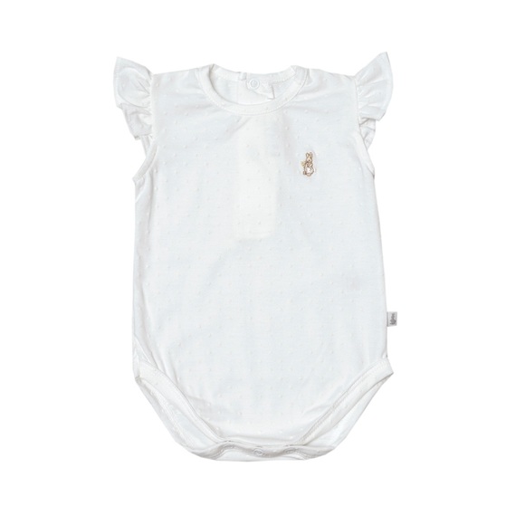 White Short Sleeve Onesie Sizes: 3, 6, 9, 12, 18 M - Picture 1 of 1